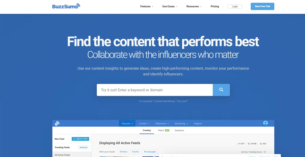 Content-Ideen generieren: Artikel-Recherche mit BuzzSumo