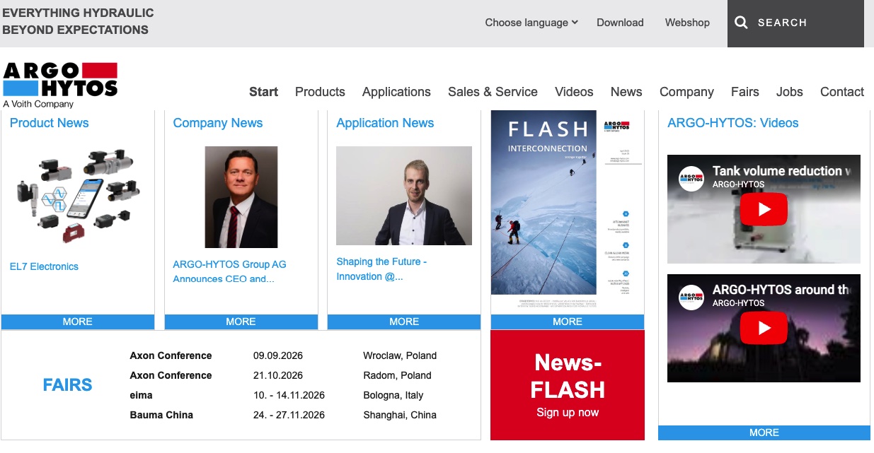 ARGO-HYTOS Group AG Website