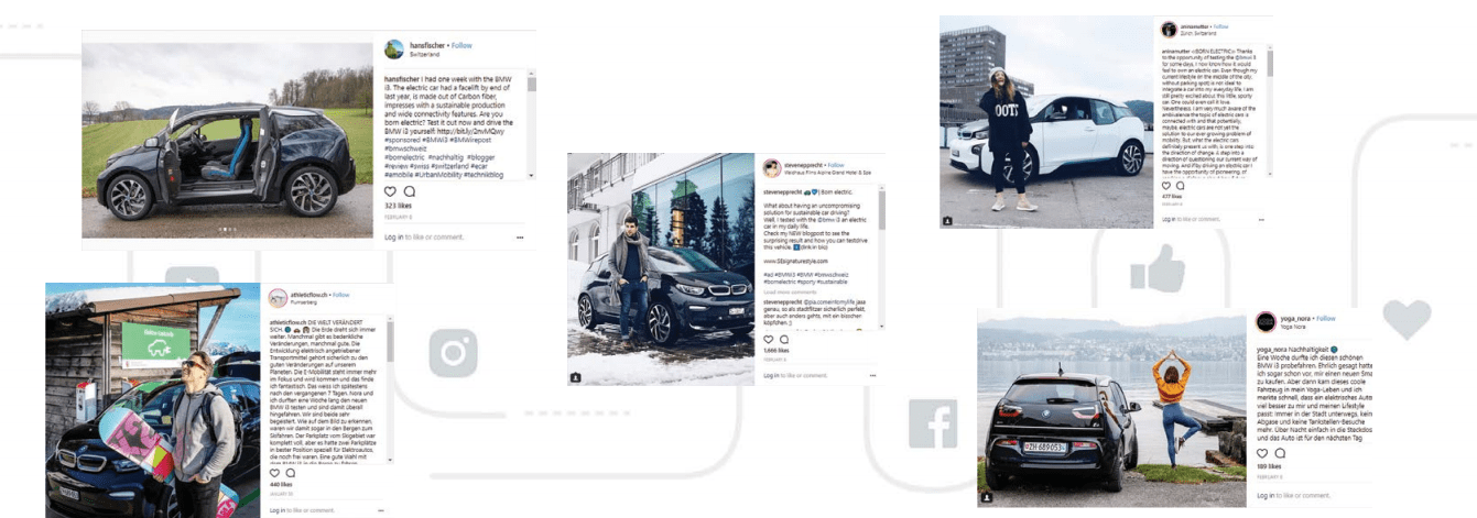 BMW i3 Social Media Reichweite
