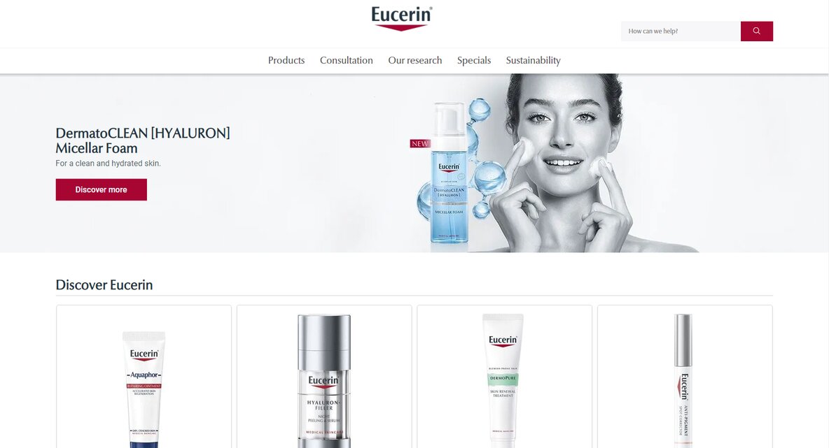 Eucerin Website