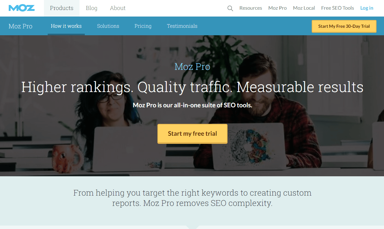Moz Pro Screenshot