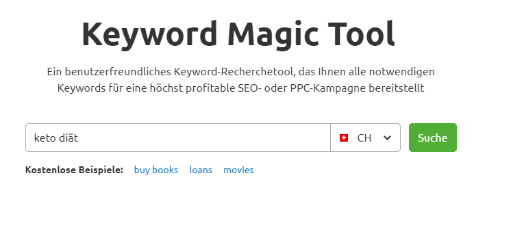 Keyword Magic Tool