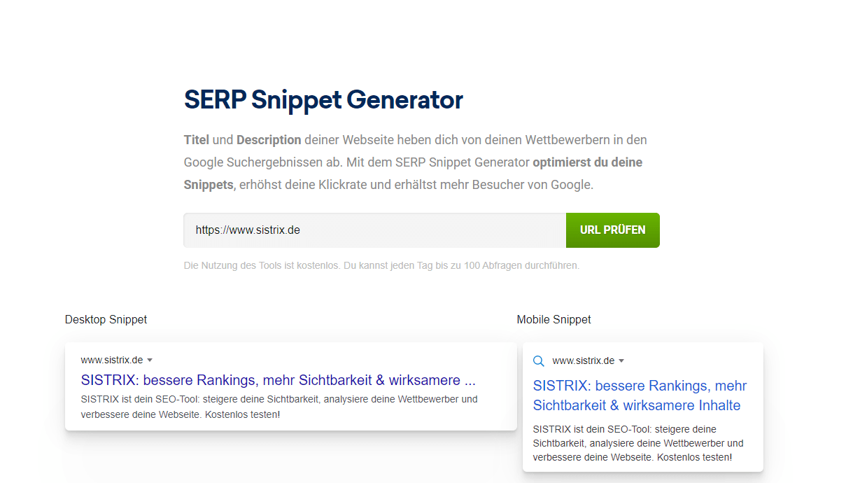 Sistrix Optimizer