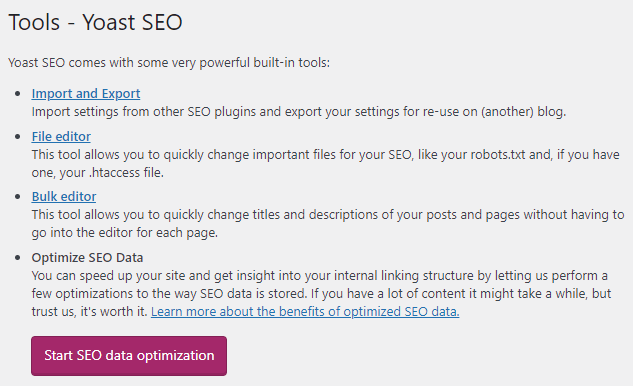 Yoast Tools