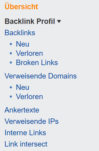 Backlink-Profil